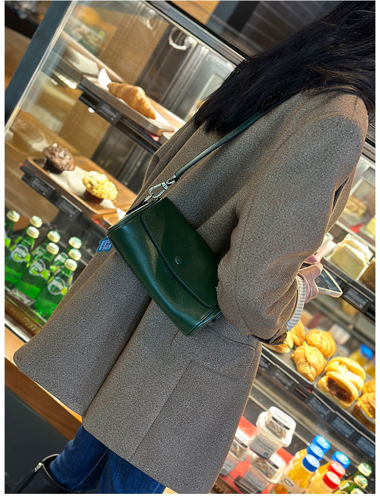 Spring Fashion Pouches Retro Genuine Leather Shoulder Bags