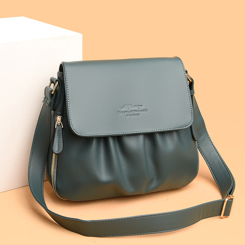Women's Mom Fashion Simple Genuine Leather Crossbody Bags