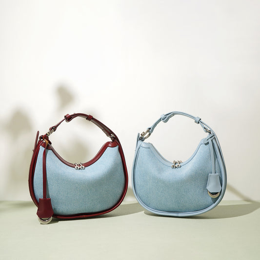 Summer Lightweight Denim Hobos Size Design Crescent Shoulder Bags