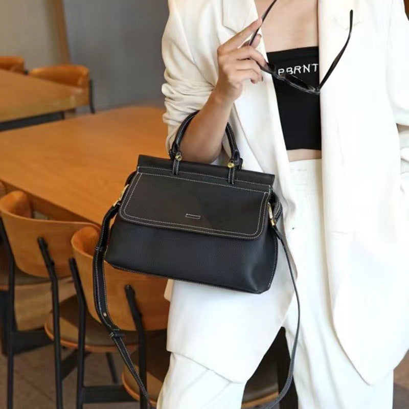 Women's First Layer Cowhide Leather Commuter Large Handbags