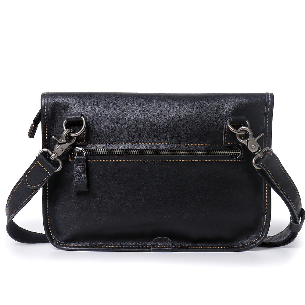 Men's Fashion Horizontal Tiger Head Vegetable Tanned Men's Messenger Bags