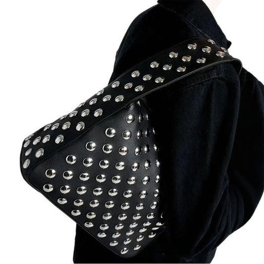 Women's Slouchy Trend Rivet Underarm Fashion Shoulder Bags