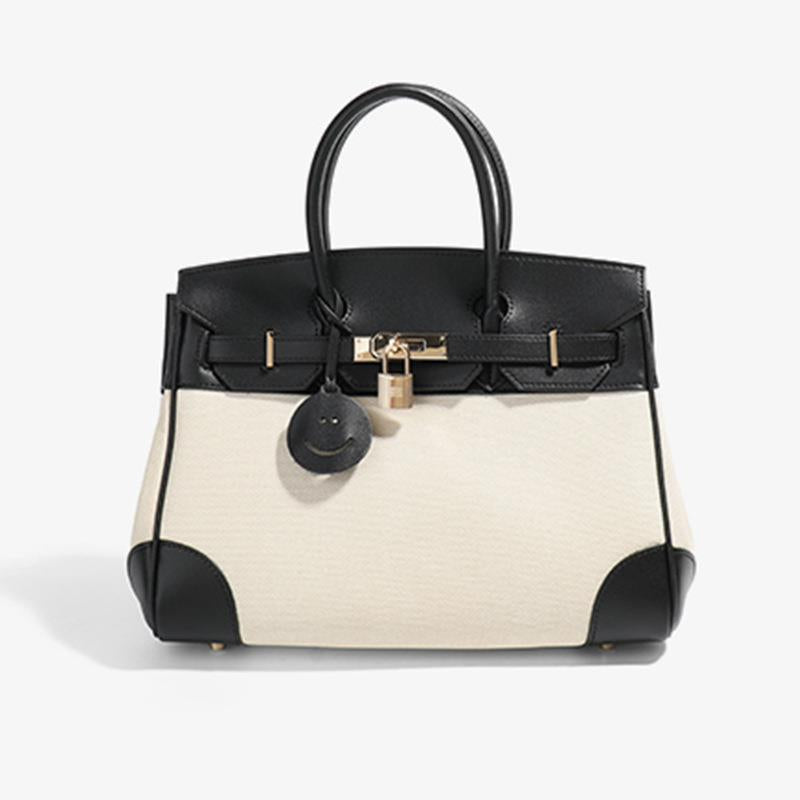 Women's Stitching Contrast Color One Kelly Large Handbags
