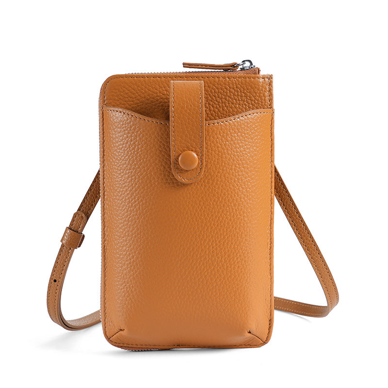 Genuine Leather Multiple Slots Top Layer Phone Bags