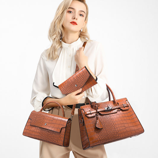 Print Fashion Trend Large Capacity Three-piece Handbags