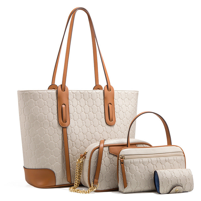 Women's Fashion Large Trendy Capacity Set Mother Shoulder Bags