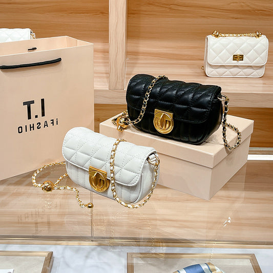 Mini Style Chain Summer Rhombus Golden Crossbody Bags