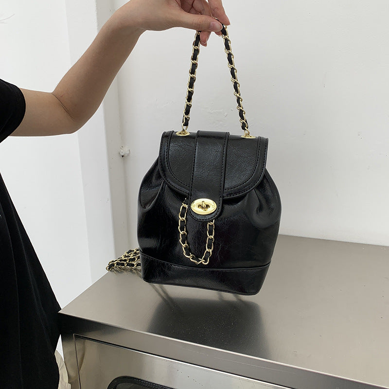 Women's Fashion Trendy Style Chain Mini Shoulders Bucket Bags