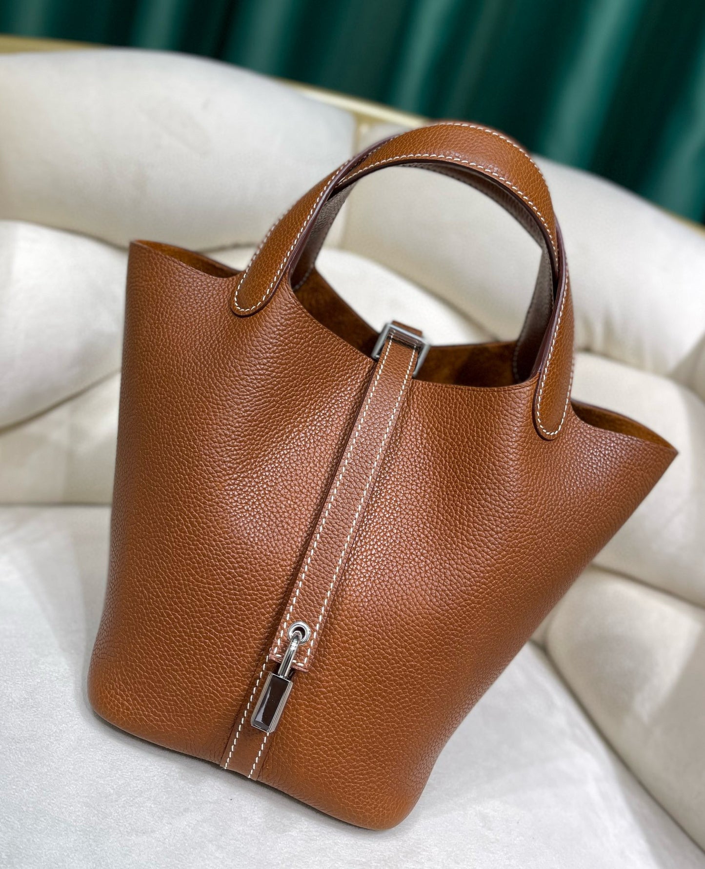 Women's First Layer Litchi Pattern Genuine Leather Bags