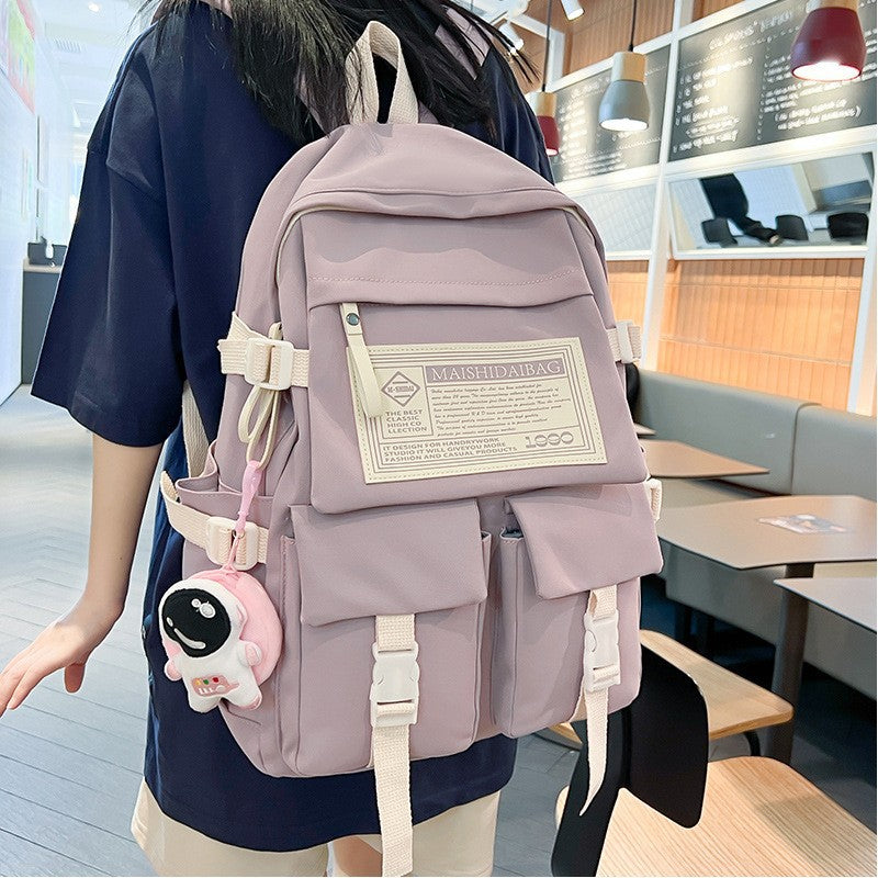 Women's Junior High College Large Capacity Burden Middle School Students' Schoolbags