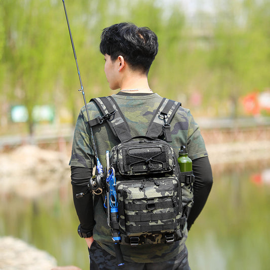 Men's Unique Camouflage Tactics Fishing Lure Sports Backpacks