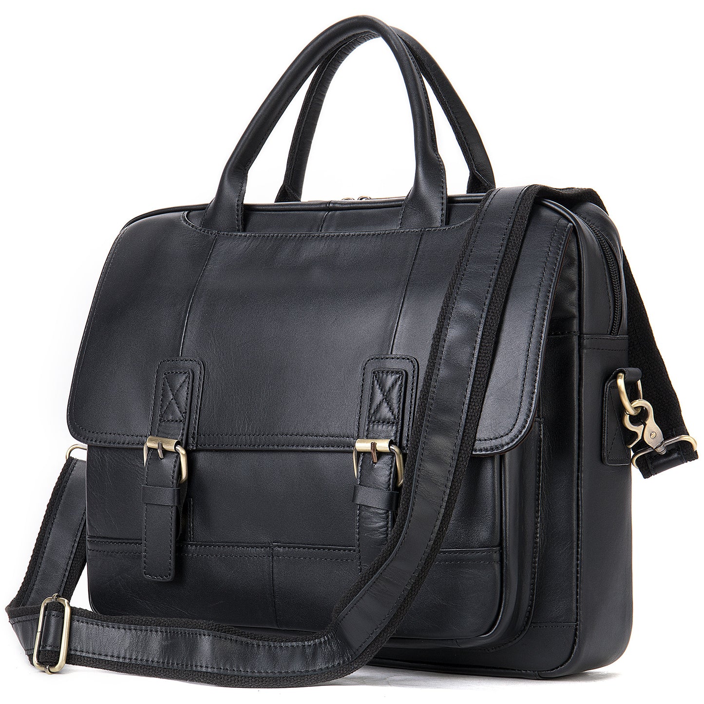 Men's Multifunctional Leather Horizontal Cowhide Business Men's Handbags