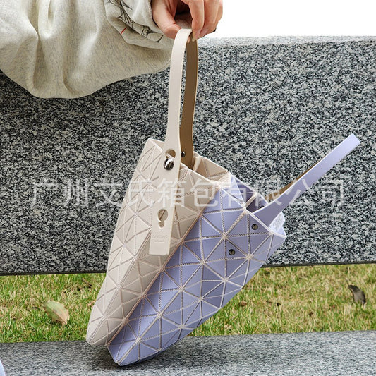 Gemini Double-sided Stitching Geometric Diamond Pattern Bags