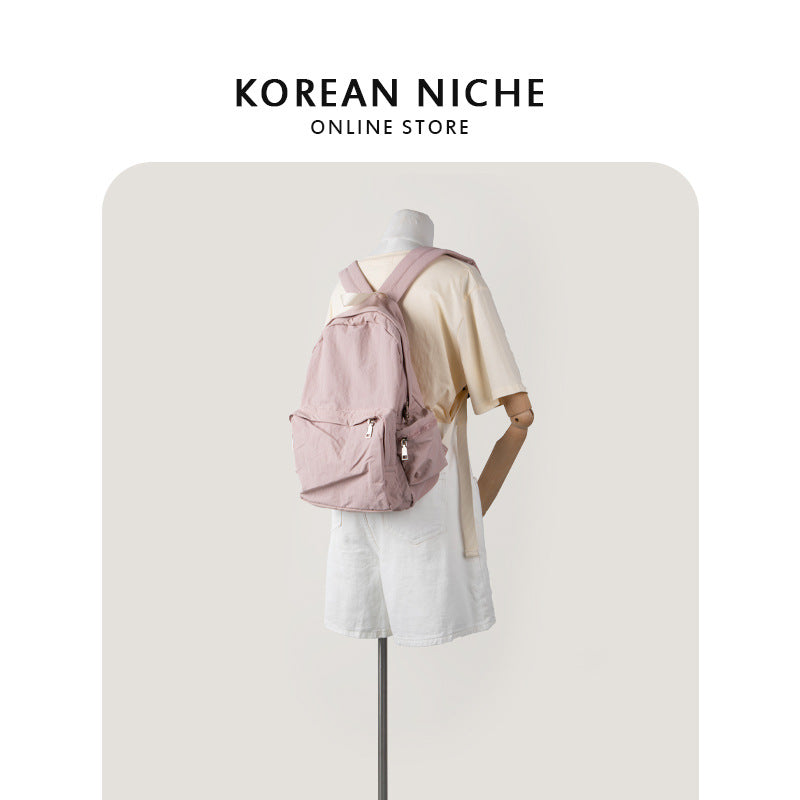 Popular Niche Simple Lightweight Nylon Large Backpacks
