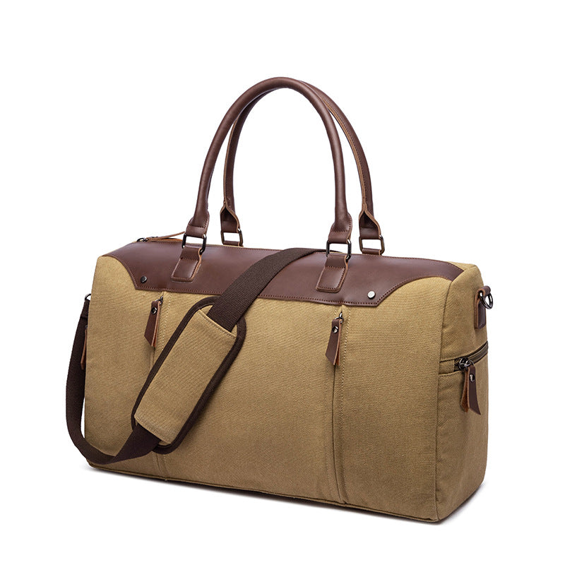 Women's & Men's & Korean Style Portable Canvas Solid Luggage