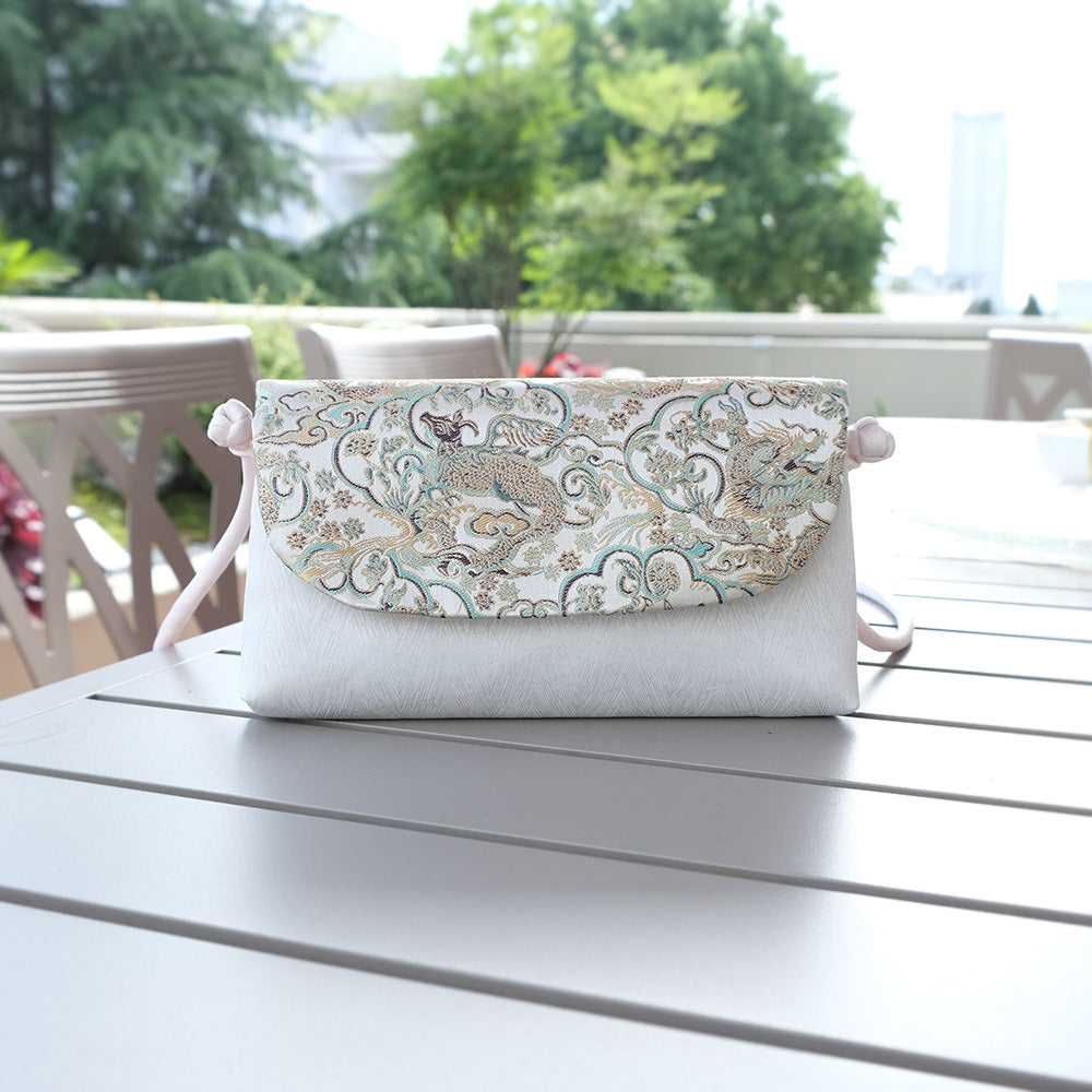Women's Dynasty Brocade Fabric Han Chinese Clothing Small Square Bags