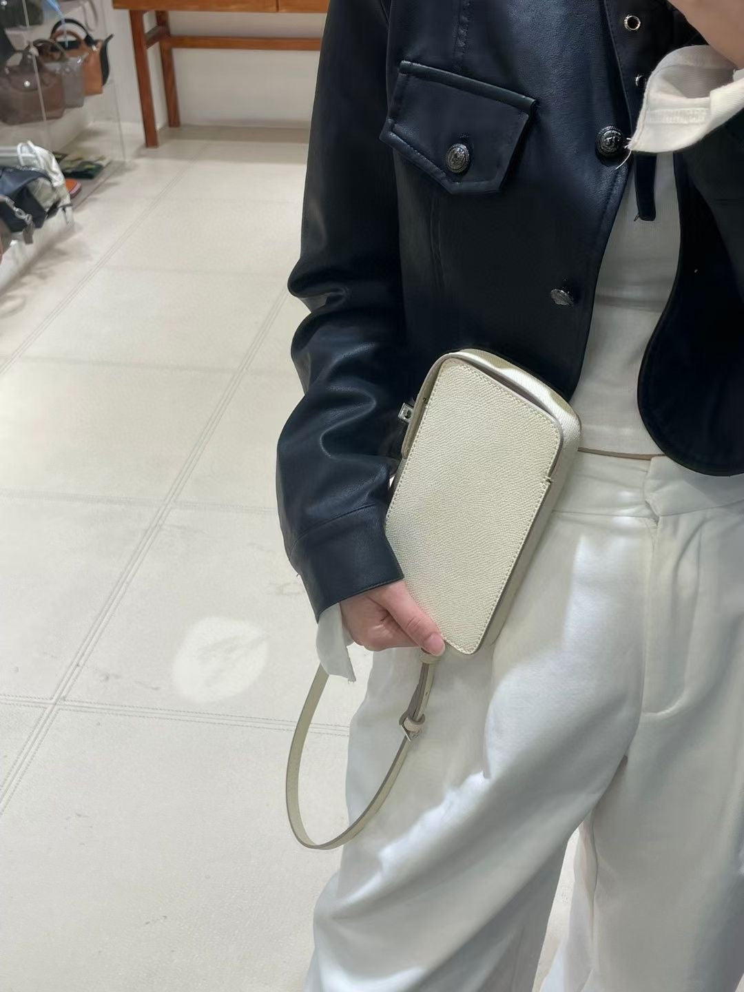 Women's Mobile Cowhide Advanced Texture Mini Simple Phone Bags