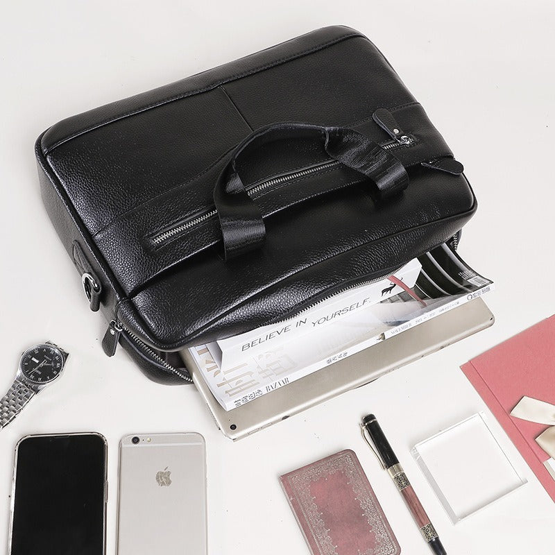 Men's Business Leather Computer Document Fashion Men's Briefcases