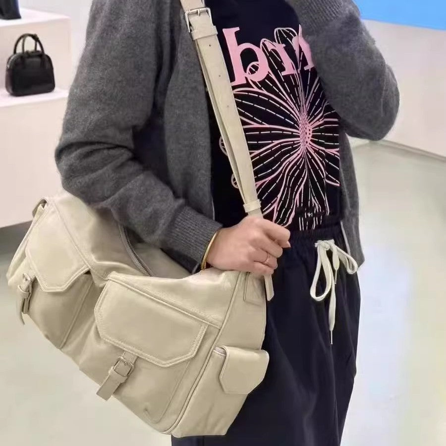 Slouchy New Niche Motorcycle Joy Underarm Crossbody Bags