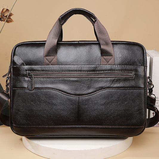 Men's Genuine Leather Portable Notebook First Layer Cowhide Men's Briefcases