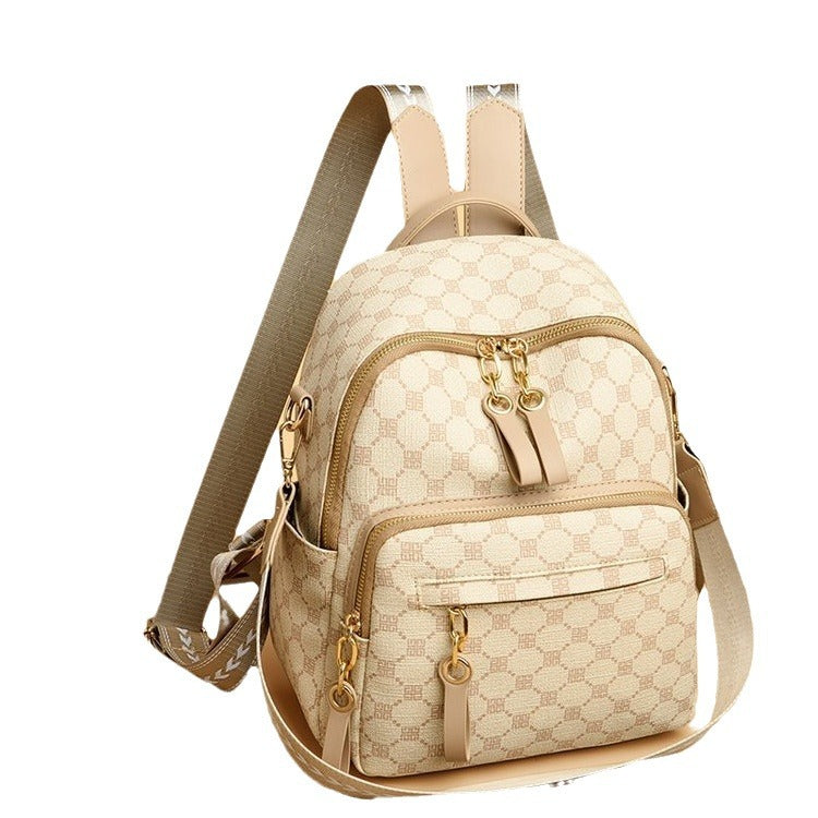 Women's Printed Stylish Versatile Soft Leather Backpacks