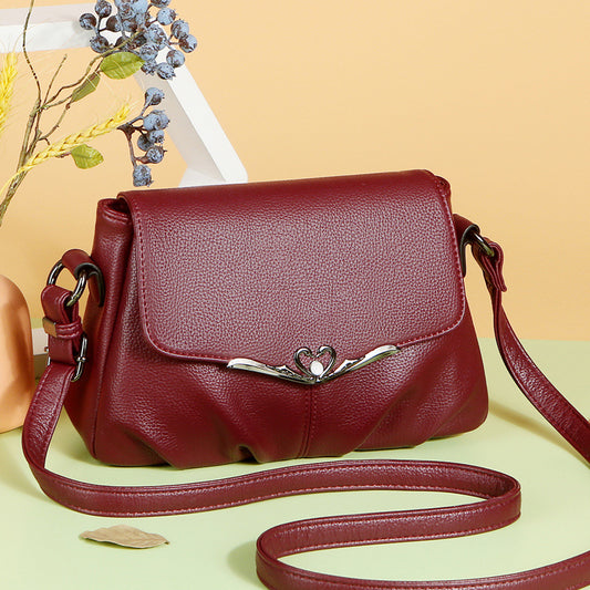 Women's Soft Leather Simple Elegant Gift For Crossbody Bags