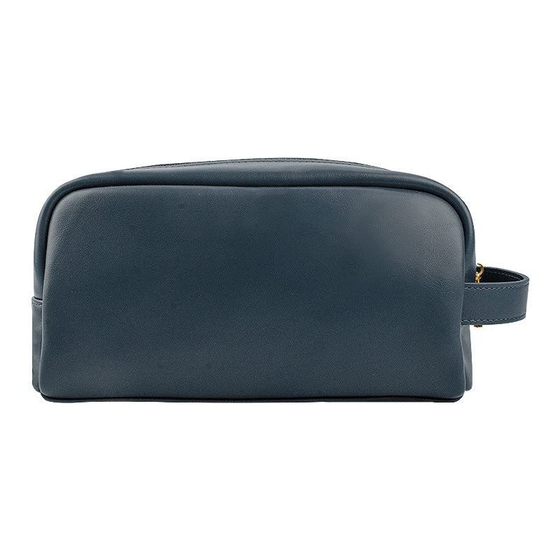 Women's & Men's Leather Large Capacity Portable Business Trip Cosmetic Bags