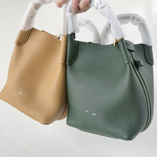 Women's Loro Lychee Pattern Cowhide Minimalist Vegetable Handbags