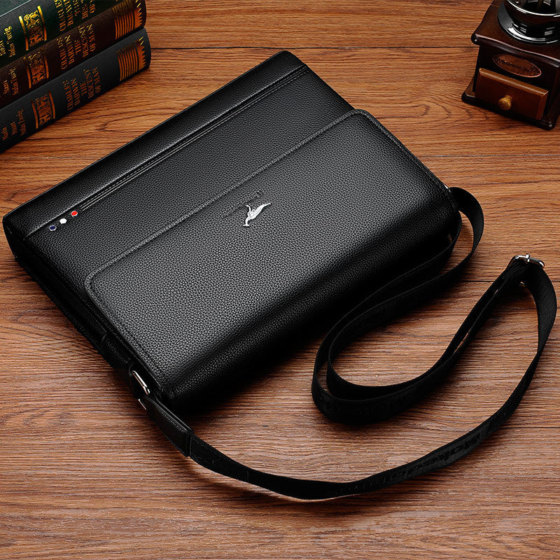 Men's Durable Slouchy Business Cattle Leather Men's Shoulder Bags
