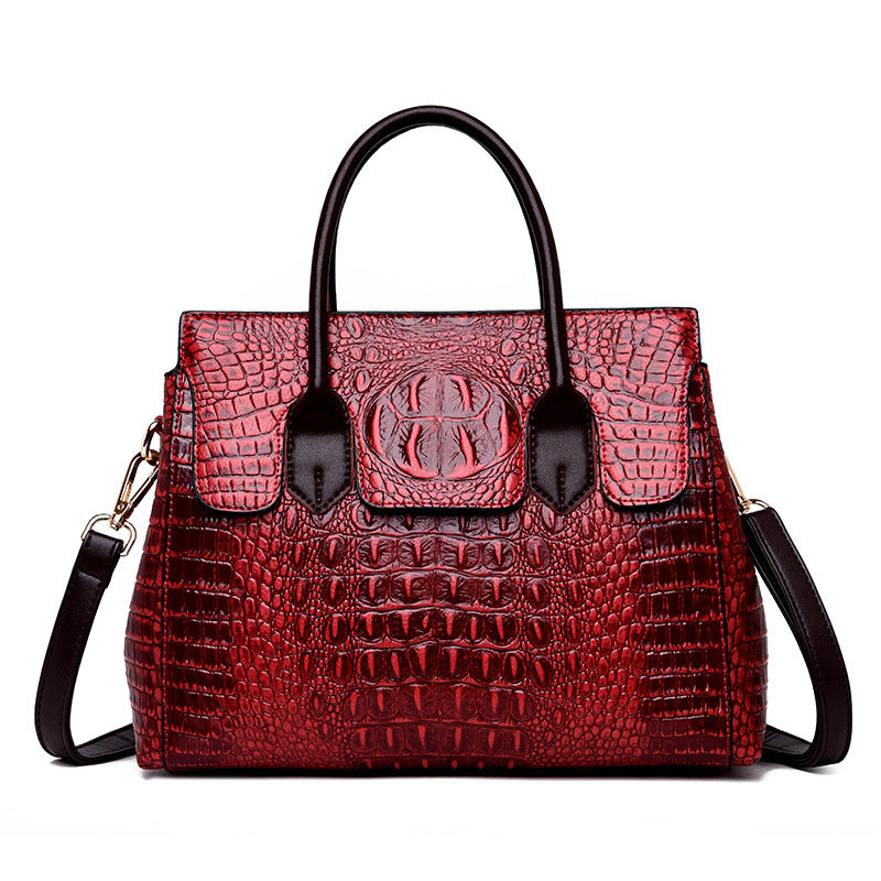 Women's Beautiful Retro Commuter Crocodile Pattern Tote Bags