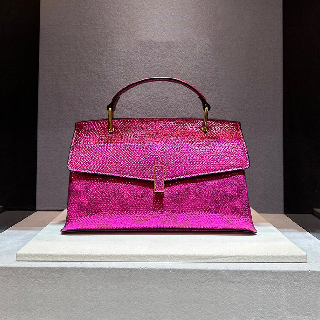 Attractive Beautiful High-grade Leather Serpentine Fashion Crossbody Bags