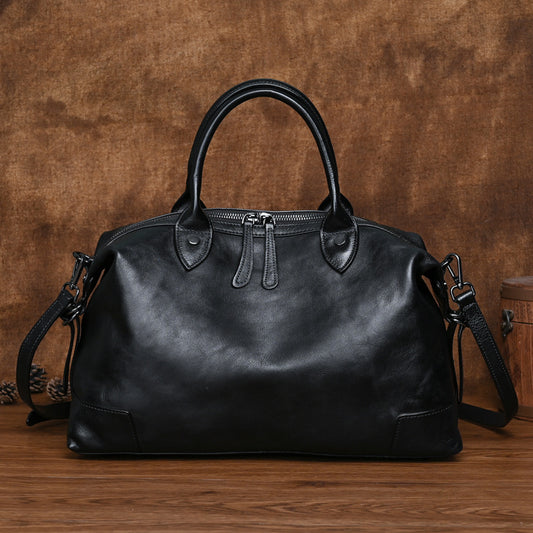 Women's First Layer Cowhide High-grade Retro Rub Handbags