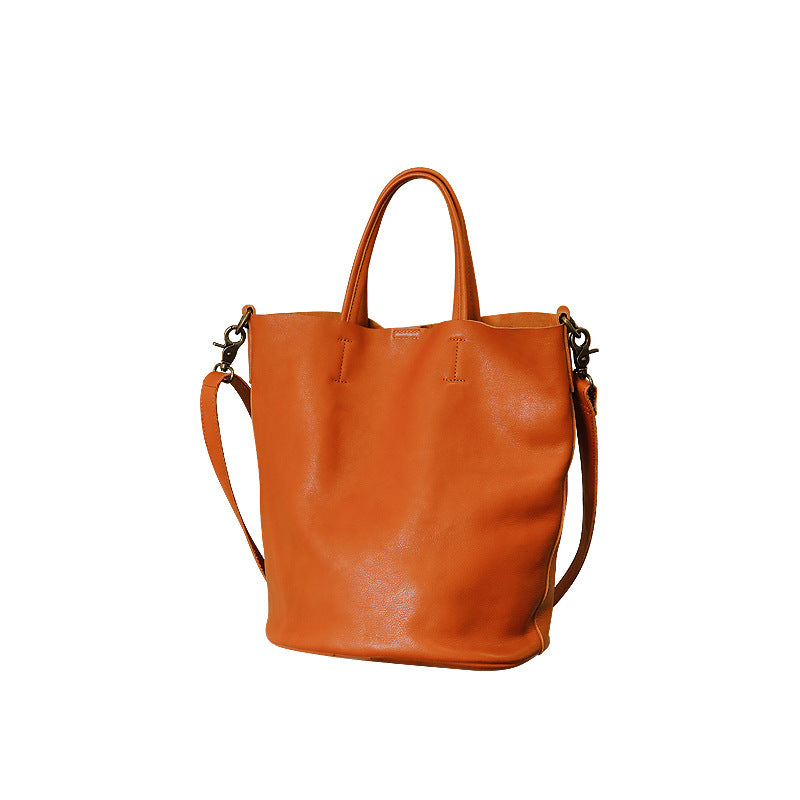 Women's Tanning Leather Niche Retro Classic Versatile Handbags