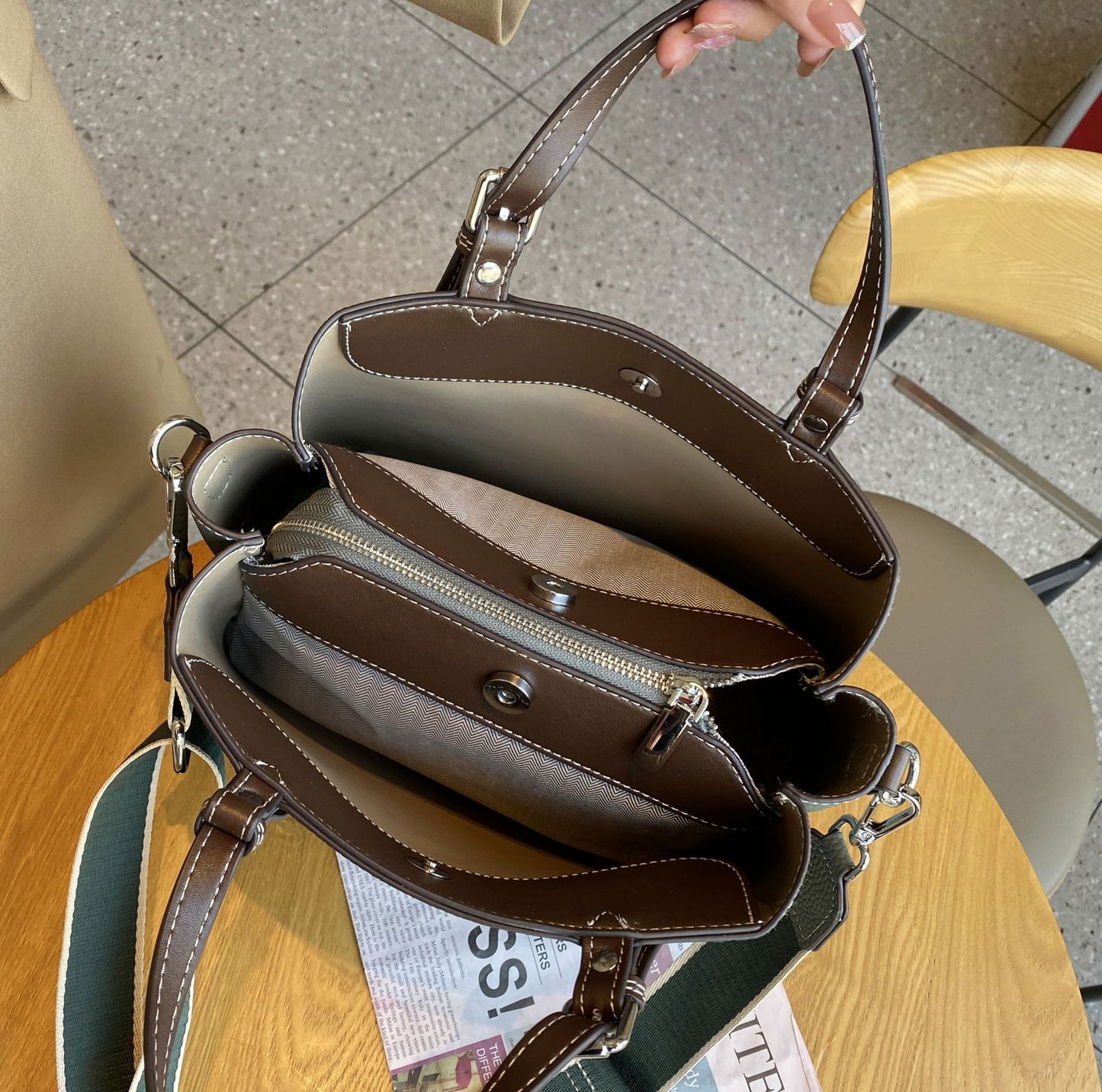 Women's Top Layer Leather Large Capacity Fashion Shoulder Bags