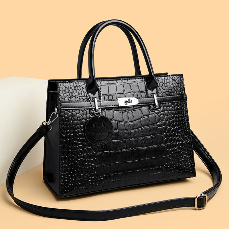 Women's Fashion Portable Three-piece Set Mother Crocodile Shoulder Bags