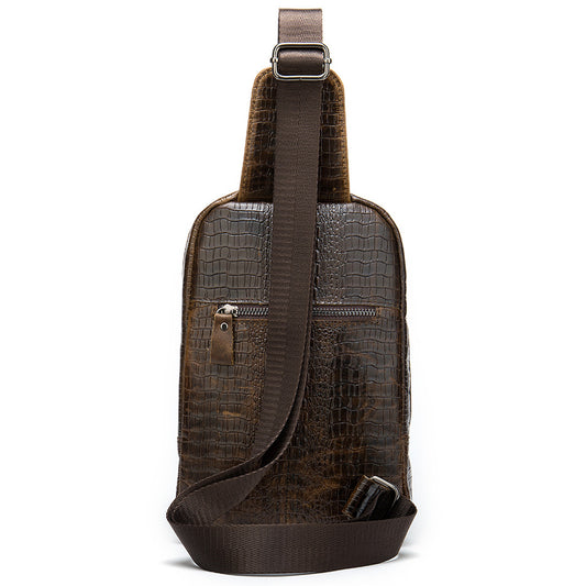 Men's Pattern Genuine Leather Large Capacity First Bags