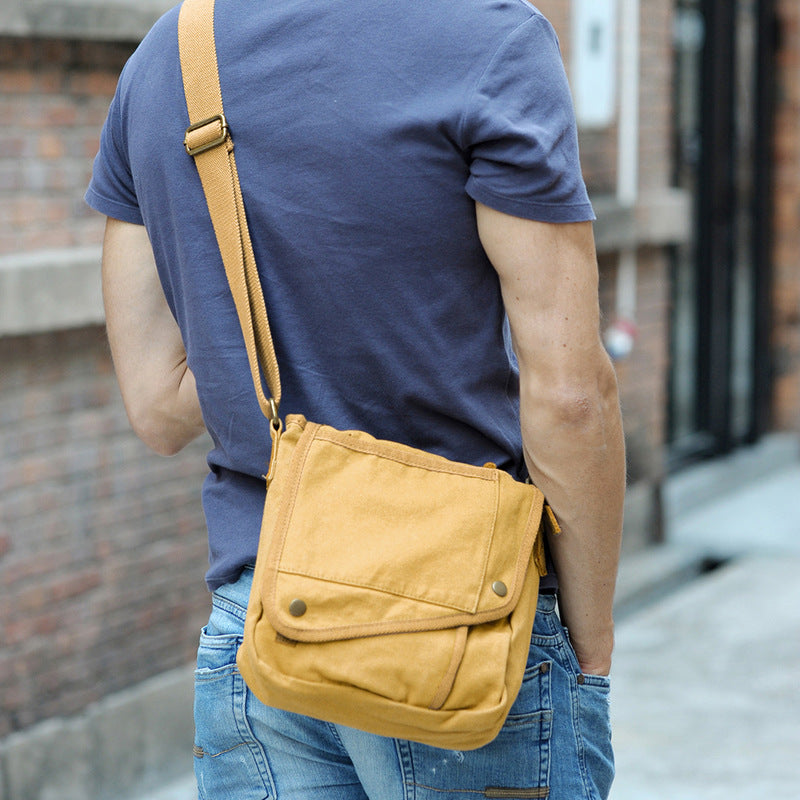 Men's S. C. Cotton Canvas Retro Packet Men's Messenger Bags
