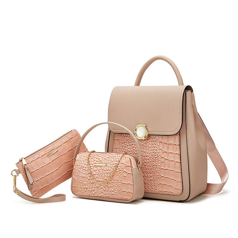 Women's Fashion Korean Style Three-piece Suit Backpacks