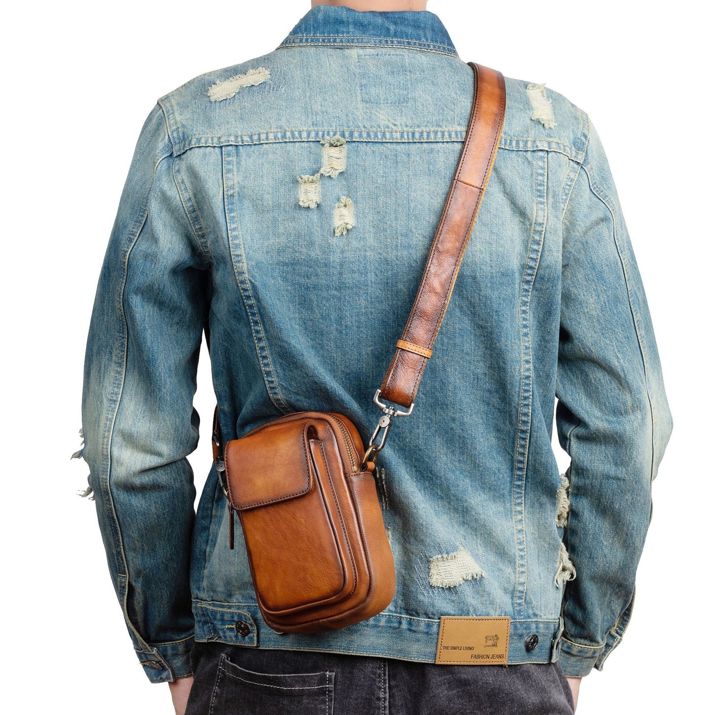 Men's Listed First Layer Tree Height Vegetable Men's Messenger Bags