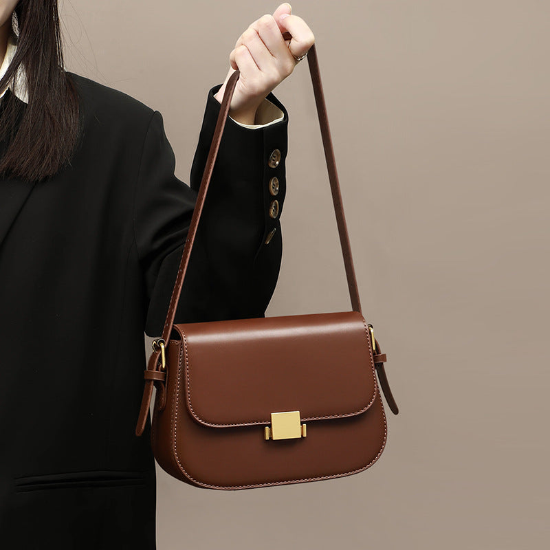 Women's Genuine Leather Light Luxury High-grade Underarm Crossbody Bags