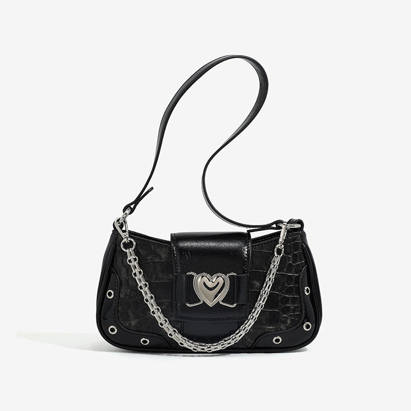 Women's French Minority Chain Underarm Fashion Baguette Crossbody Bags