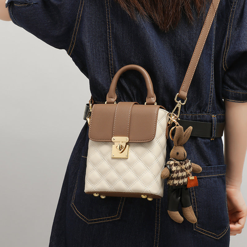 Women's Cell Leather Pocket High-grade Mini Small Square Bags