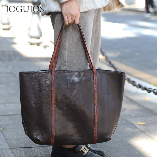 Women's Slouchy Large Capacity Vintage Leather Bags