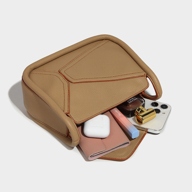 Women's Geometric Soft Sticky Retro Large Capacity Shoulder Bags