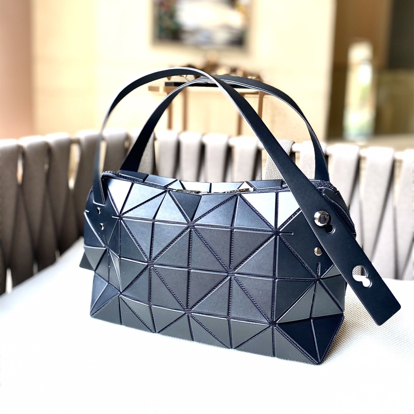 Triangle Rhombus Boston Frosted Underarm Fashion Pillow Handbags