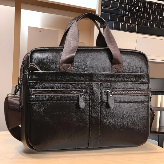 Men's Business First Layer Cowhide Computer Portable Men's Briefcases