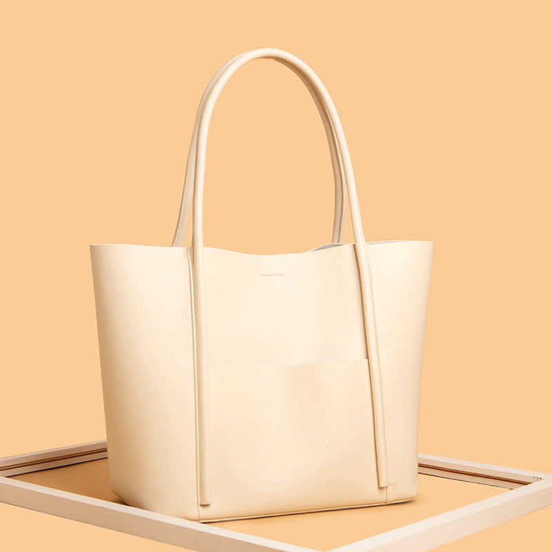 Women's Genuine Leather Autumn Portable Big Cowhide Tote Bags