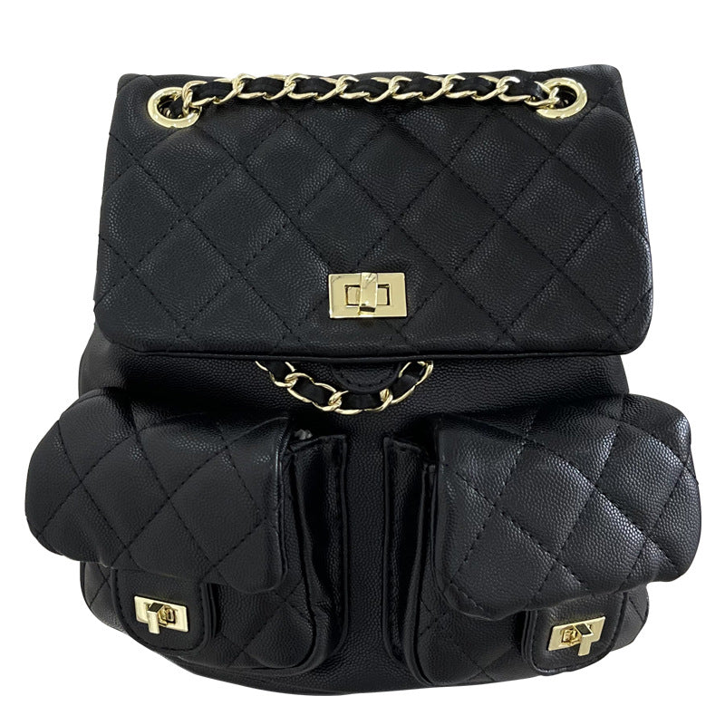 Women's Textured Western Style Diamond Check Simple Shoulder Bags