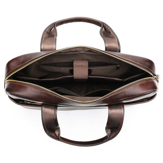 Men's Leather First Layer Cowhide Computer File Men's Briefcases