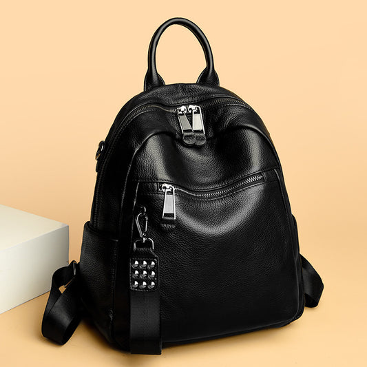 Women's Leather Large Capacity High-grade Simple Fashion Backpacks